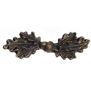 Emenee OR277-ABR Premier Collection Oak LeafHandle 4 inch x 1-1/4 inch in Antique Matte Brass Bloom Series